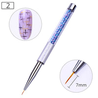 HKM-985619 10-Piece UV Nail Brush Tool Set with 12.6 cm Handles for Nail Art Application