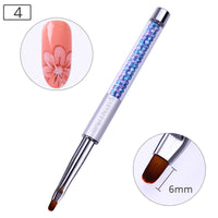 HKM-985619 10-Piece UV Nail Brush Tool Set with 12.6 cm Handles for Nail Art Application