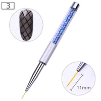 HKM-985619 10-Piece UV Nail Brush Tool Set with 12.6 cm Handles for Nail Art Application