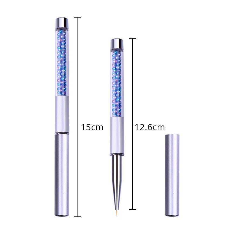 HKM-985619 10-Piece UV Nail Brush Tool Set with 12.6 cm Handles for Nail Art Application