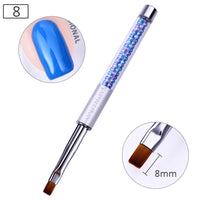 HKM-985619 10-Piece UV Nail Brush Tool Set with 12.6 cm Handles for Nail Art Application