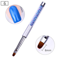 HKM-985619 10-Piece UV Nail Brush Tool Set with 12.6 cm Handles for Nail Art Application