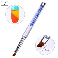 HKM-985619 10-Piece UV Nail Brush Tool Set with 12.6 cm Handles for Nail Art Application