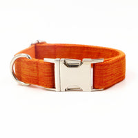 HKM-129427 Pet Supplies Orange Bow Collar and Leash Set for Dogs