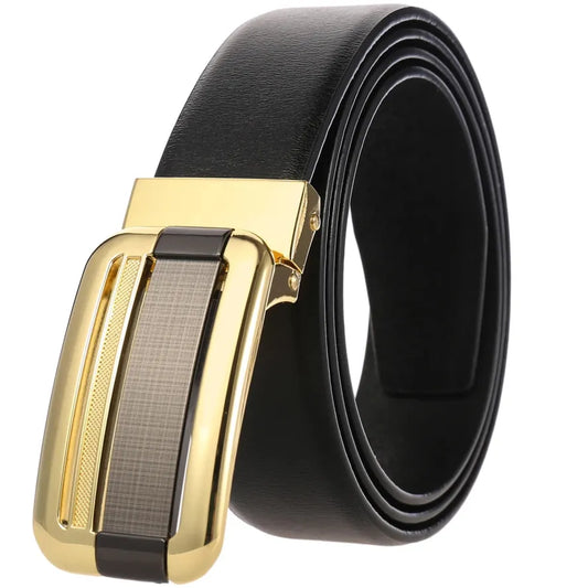 HKM-933971 Vintage Leather Belt for Men with Punched Design, Model JC35-648-4