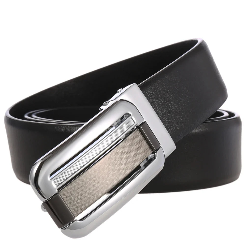 HKM-933971 Vintage Leather Belt for Men with Punched Design, Model JC35-648-4