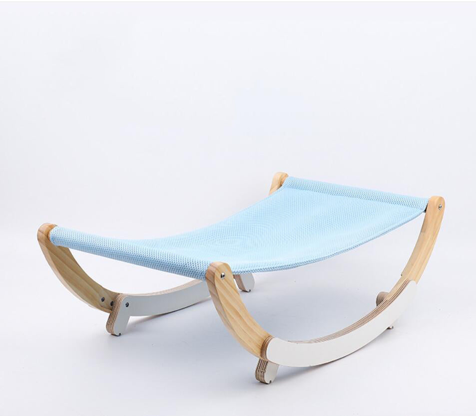 HKM-761683 Wooden Cat and Small Dog Pet Nest with Cushioned Pads and Anti-Slip Design