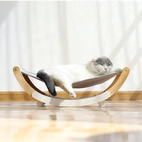 HKM-761683 Wooden Cat and Small Dog Pet Nest with Cushioned Pads and Anti-Slip Design