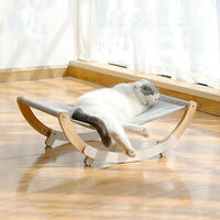 HKM-761683 Wooden Cat and Small Dog Pet Nest with Cushioned Pads and Anti-Slip Design