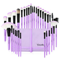 HKM-625107 32-Piece Professional Makeup Brush Set with Portable Wooden Handle and Soft Artificial Fiber Bristles