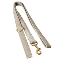 HKM-078867 Nude Velvet Dog Collar with Bow Detail - Casual All-Season Accessory