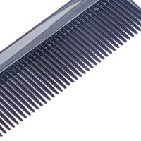 HKM-512467 Precision Tail Comb with Close Teeth - Black Plastic Design