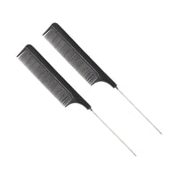HKM-512467 Precision Tail Comb with Close Teeth - Black Plastic Design