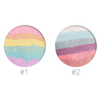 HKM-649619 Rainbow Highlighter Palette with 6 Shimmer Shades for Versatile Makeup Looks