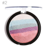 HKM-649619 Rainbow Highlighter Palette with 6 Shimmer Shades for Versatile Makeup Looks