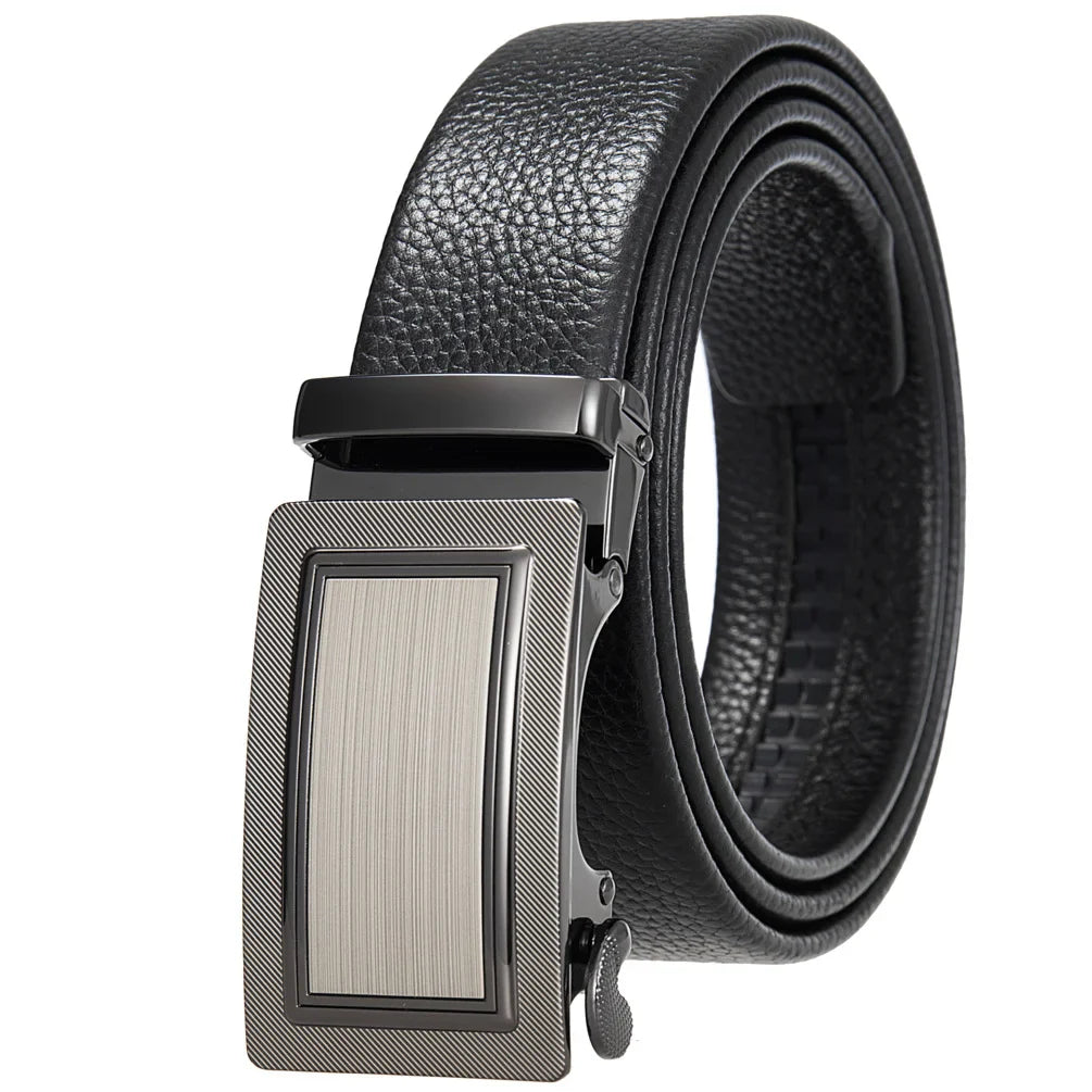 HKM-506835 Adjustable Casual Self-Buckle Belt for Men in Black