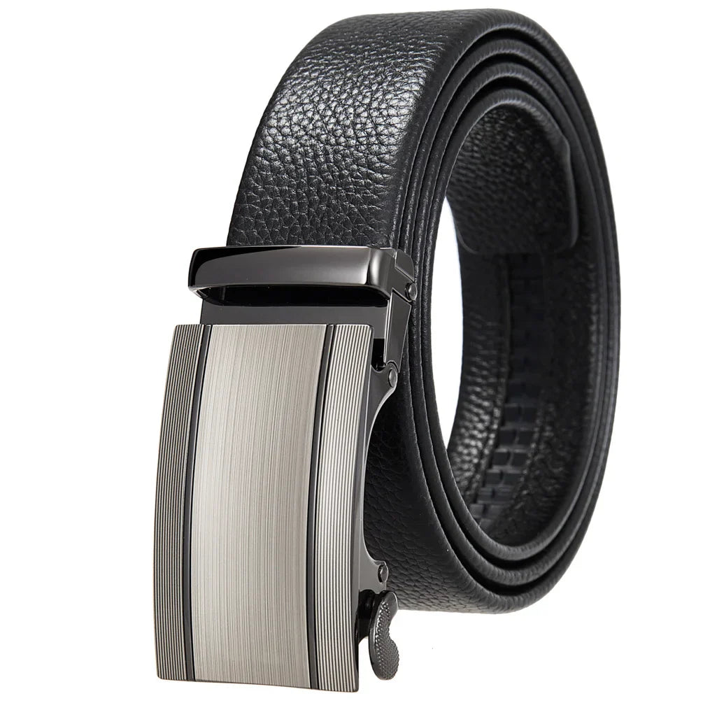 HKM-506835 Adjustable Casual Self-Buckle Belt for Men in Black