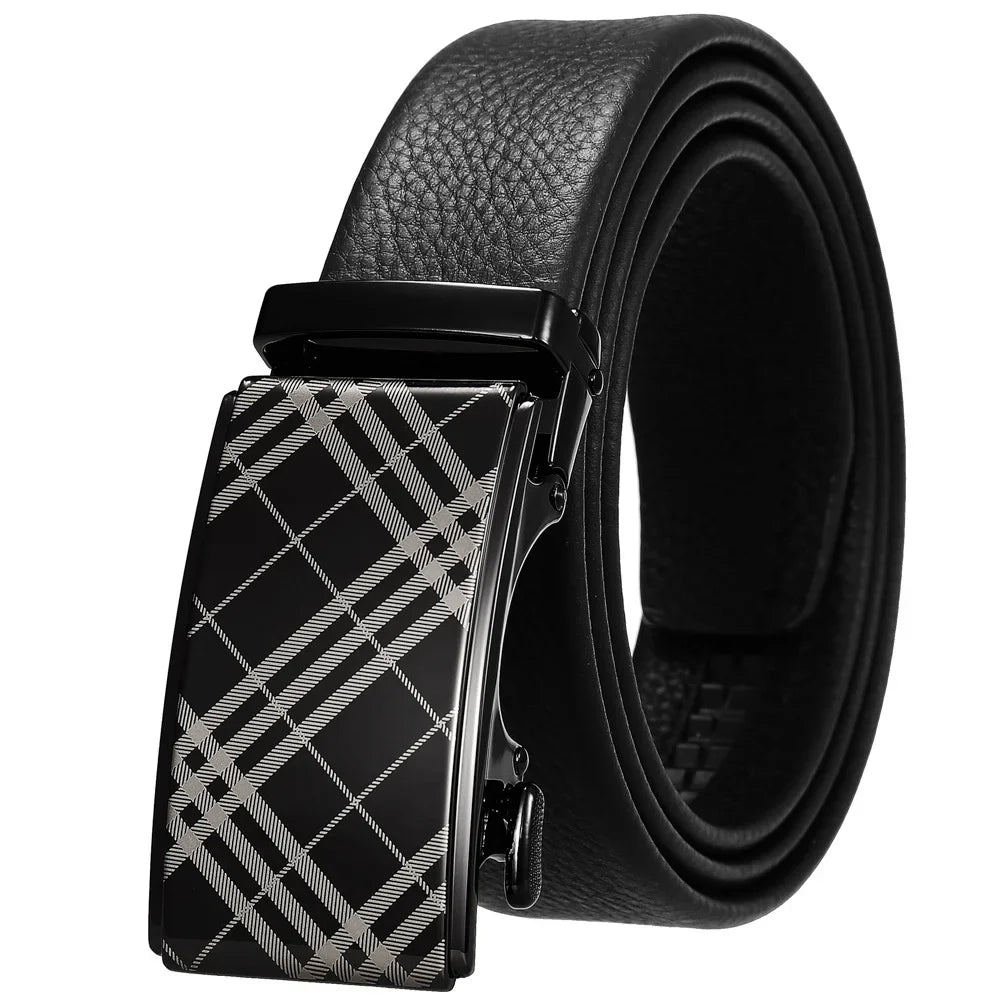 HKM-506835 Adjustable Casual Self-Buckle Belt for Men in Black