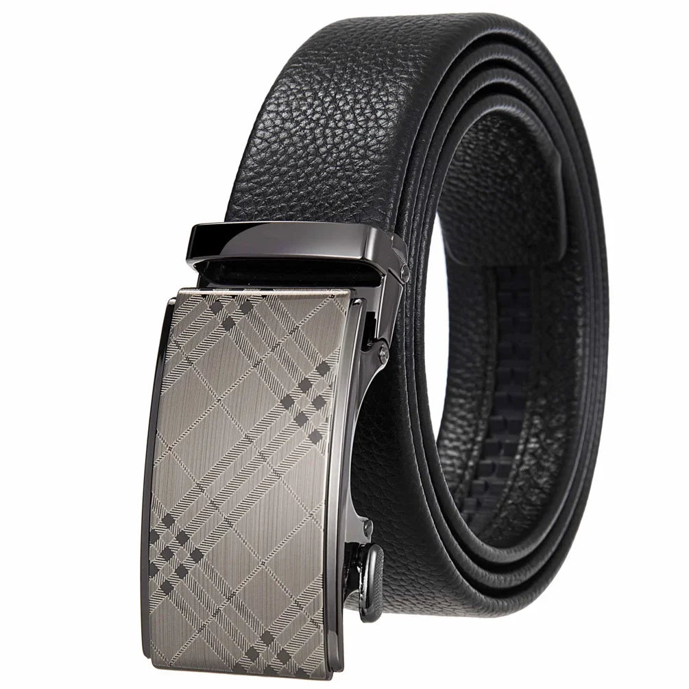 HKM-506835 Adjustable Casual Self-Buckle Belt for Men in Black