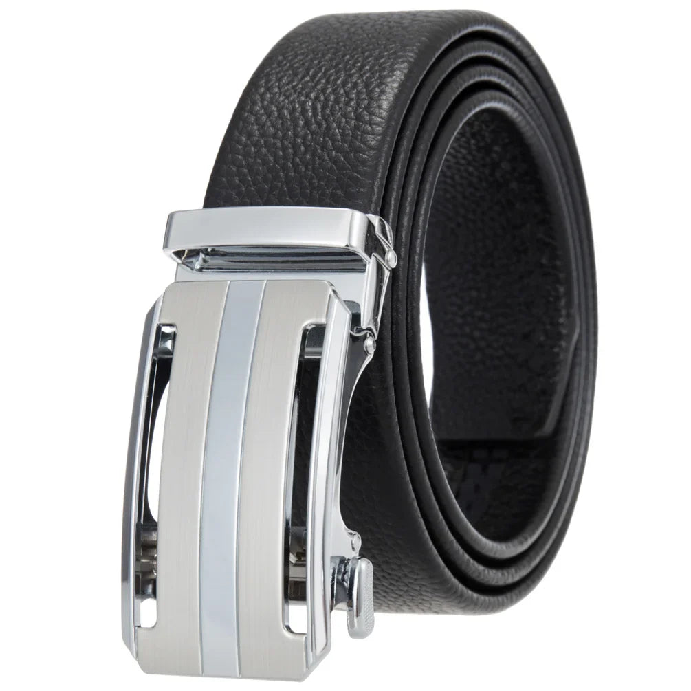 HKM-506835 Adjustable Casual Self-Buckle Belt for Men in Black