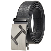 HKM-506835 Adjustable Casual Self-Buckle Belt for Men in Black