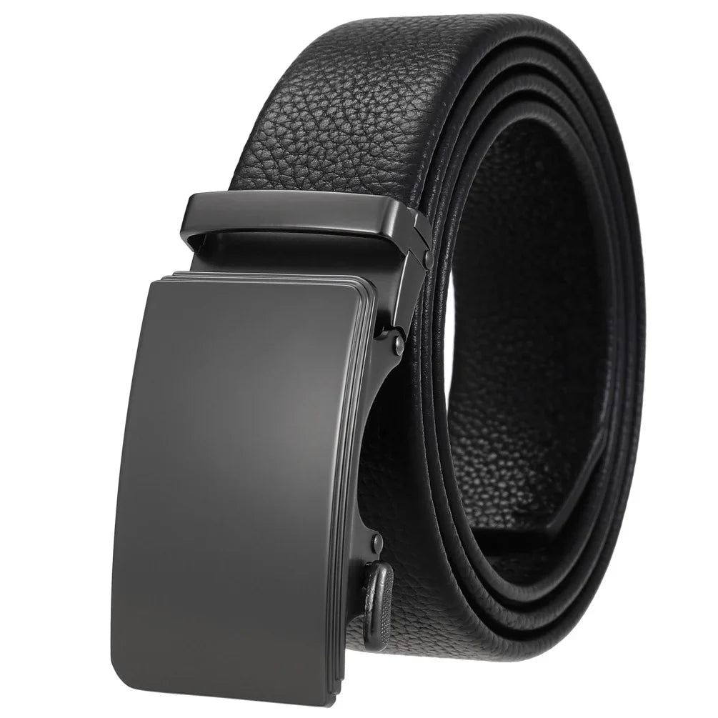 HKM-506835 Adjustable Casual Self-Buckle Belt for Men in Black