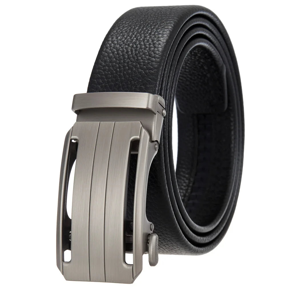 HKM-506835 Adjustable Casual Self-Buckle Belt for Men in Black
