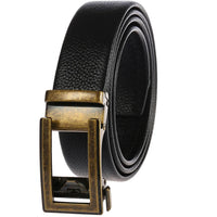 HKM-506835 Adjustable Casual Self-Buckle Belt for Men in Black