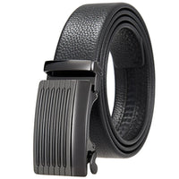 HKM-506835 Adjustable Casual Self-Buckle Belt for Men in Black