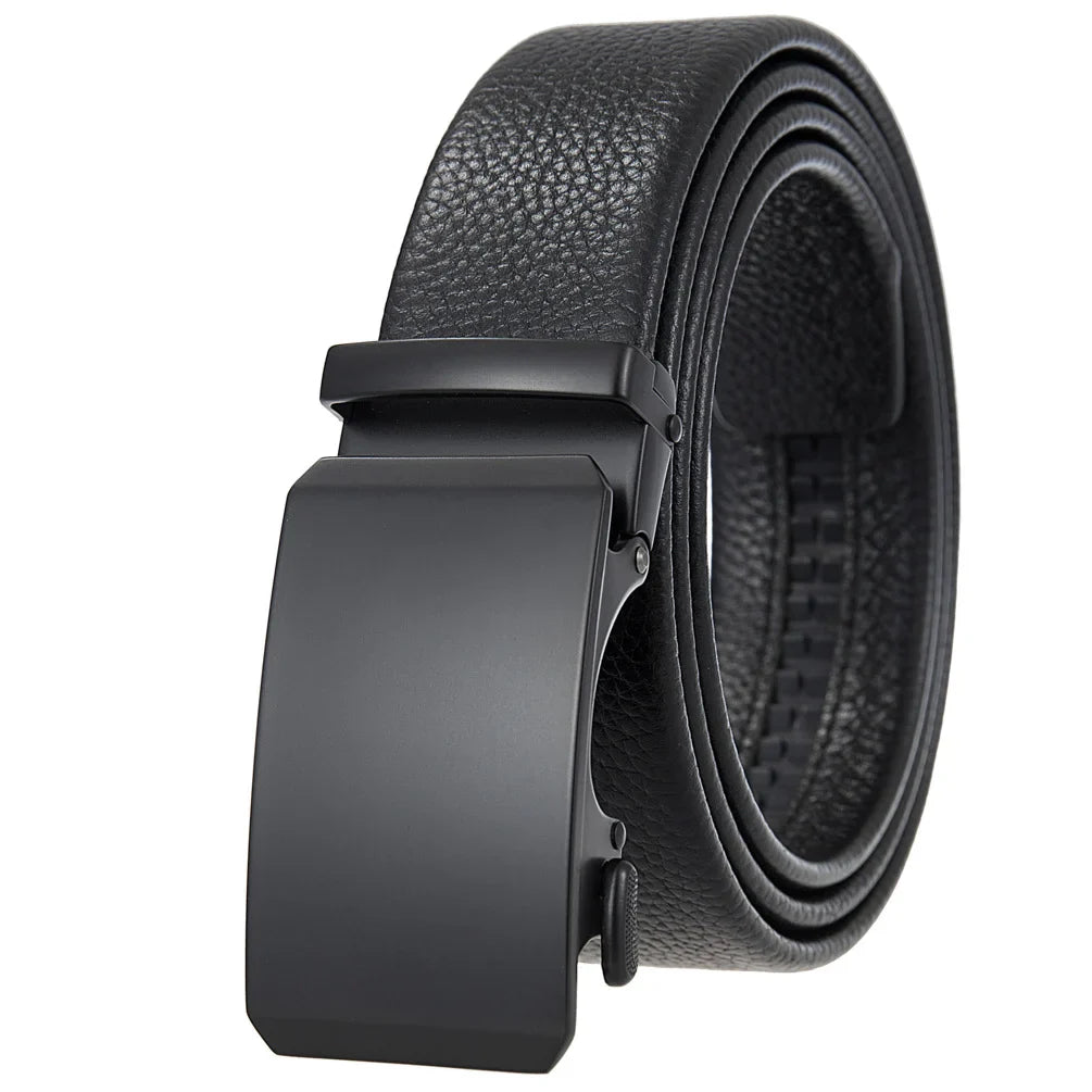 HKM-506835 Adjustable Casual Self-Buckle Belt for Men in Black