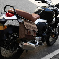 HKM-614355 Large Capacity Motorcycle Side Bag Thickened Canvas Luggage with Zipper Closure