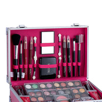 HKM-943379 Colorful Eyeshadow and Lipstick Cosmetics Set with Blush, Gloss, and Tools