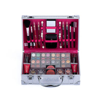 HKM-943379 Colorful Eyeshadow and Lipstick Cosmetics Set with Blush, Gloss, and Tools