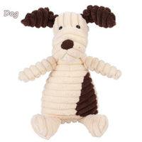 HKM-451155 Animal Plush Toy for Dogs with Molar Teeth Cleaning Function and Squeaker Sound