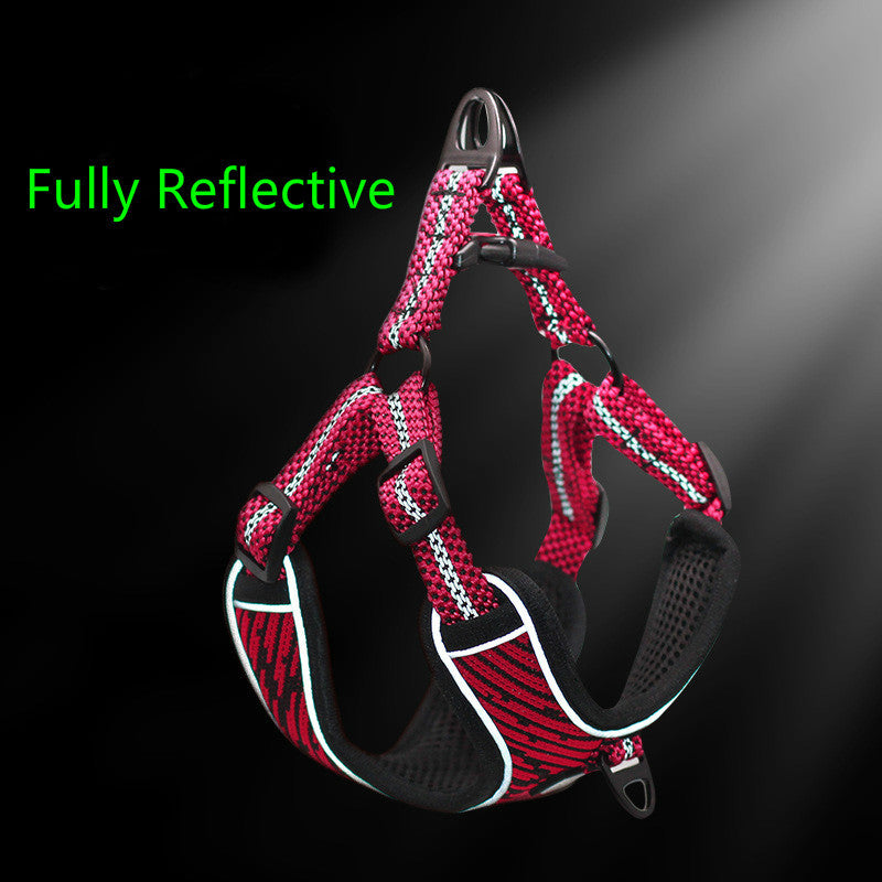 HKM-421203 Reflective Pet Chest Strap for Safety and Comfort - Durable Cloth Design