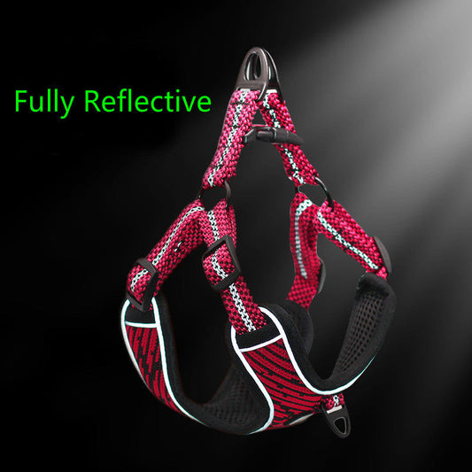 HKM-421203 Reflective Pet Chest Strap for Safety and Comfort - Durable Cloth Design