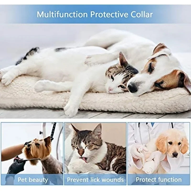 HKM-339539 Inflatable Protective Dog Collar for Post-Surgery Recovery - Soft Cone for Small to Large Pets