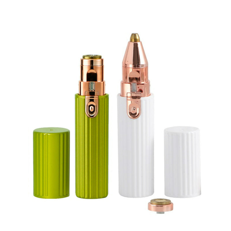 HKM-939091 2-in-1 Electric Eyebrow Trimmer and Hair Removal Device - Portable Mini Shaver for Face and Body Hair Removal