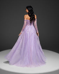 HKM-331475 Elegant Purple Evening Dress for Women - Style EZ25015