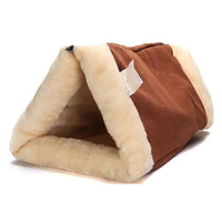 HKM-846995 Foldable Pet Bed and Tunnel for Cats and Dogs – Warm Fleece Blanket with Thermo-Reflective Material for Indoor or Outdoor Use