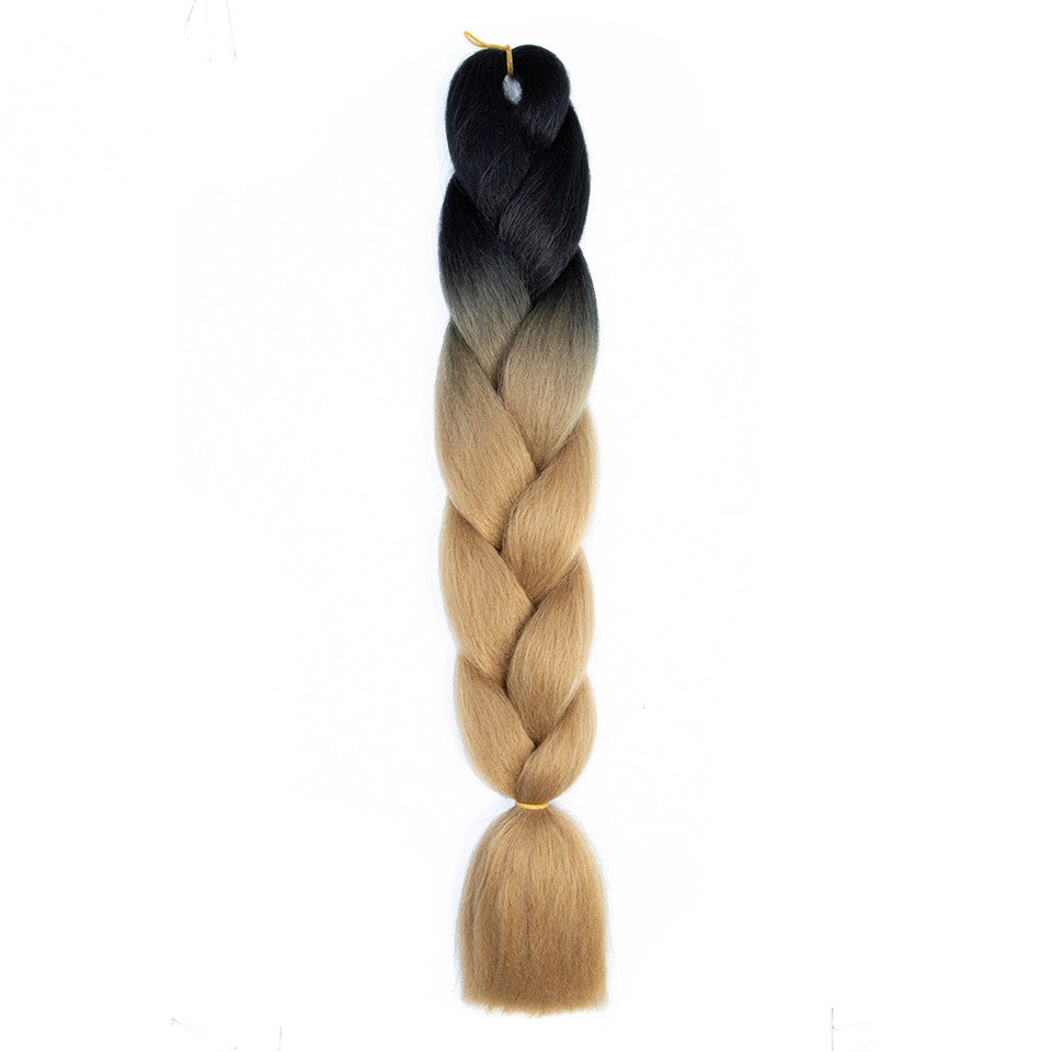 HKM-953107 Twisted Braid Hair Rope in Rose Red, Wine Red, Deep Purple, Light Purple, Light Brown, and Off-White Colors