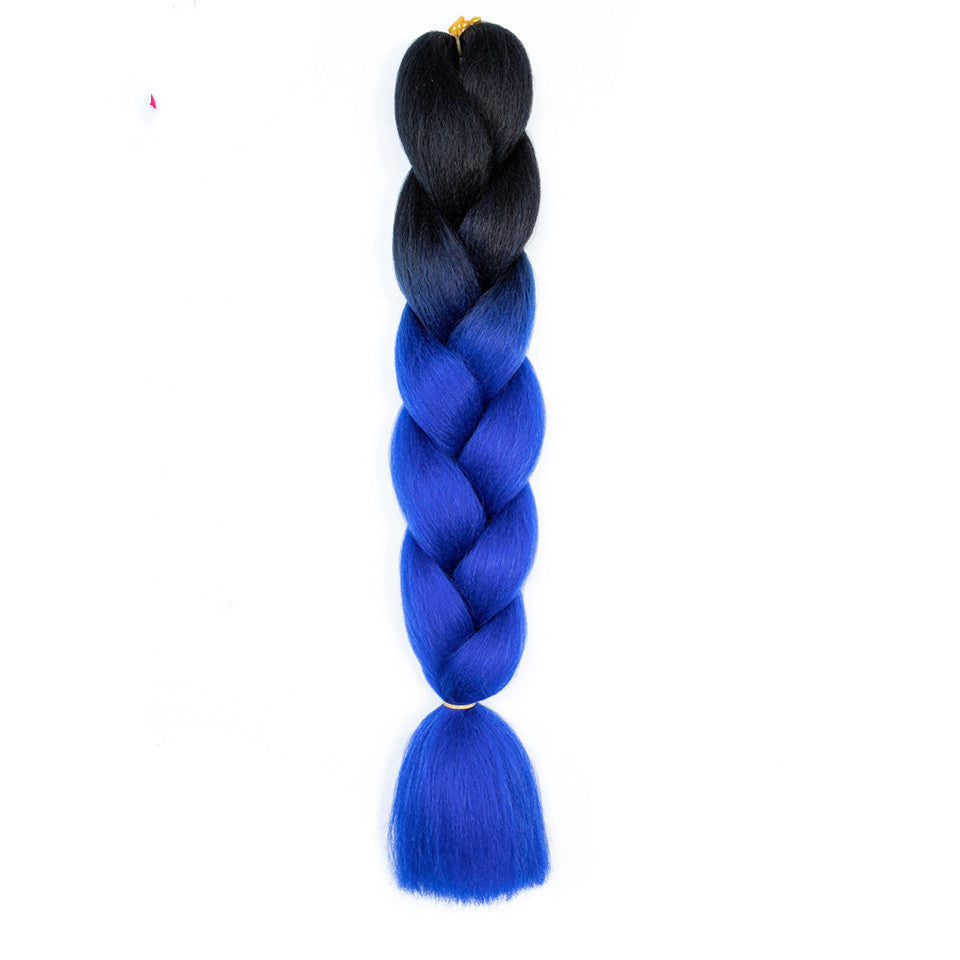 HKM-953107 Twisted Braid Hair Rope in Rose Red, Wine Red, Deep Purple, Light Purple, Light Brown, and Off-White Colors