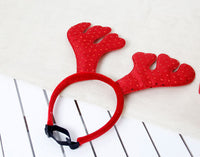 HKM-705619 Shiny Brown and Red Antlers Plush Hairpin for All Occasions