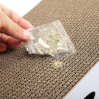 HKM-346899 Corrugated Cardboard Cat Scratch Board with Catnip - 29.5 x 8.5 x 7.5 Inches