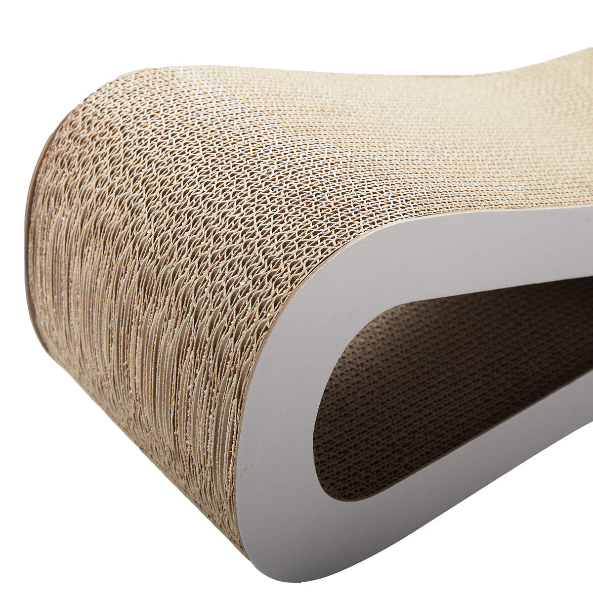 HKM-346899 Corrugated Cardboard Cat Scratch Board with Catnip - 29.5 x 8.5 x 7.5 Inches