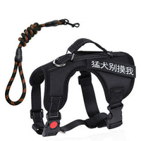 HKM-549971 Red Dog Chest Harness Vest with Traction Rope - Nylon, Available in Various Sizes (XS to XL)