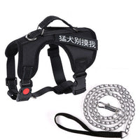 HKM-549971 Red Dog Chest Harness Vest with Traction Rope - Nylon, Available in Various Sizes (XS to XL)