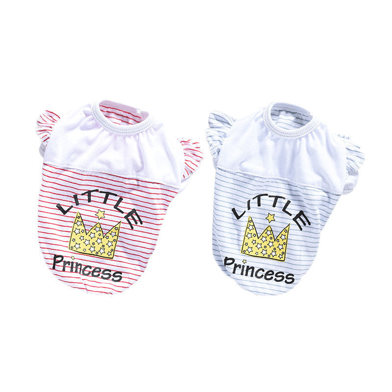 HKM-114643 Striped Print Cotton Costume for Small Dogs, Suitable for XS to XL Sizes