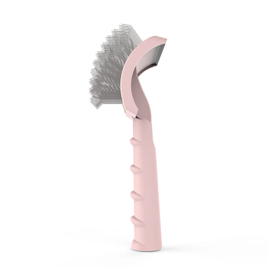 HKM-364755 Curved Needle Comb for Thick Hair, 25mm Long Needle for Rapid Knotting, Available in Pink, Green, and Black