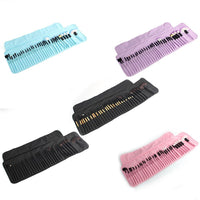 HKM-198931 32-Piece Makeup Brush Set with Bag – Artificial Fiber Bristles, Includes Pink, Purple, Black, and Log Color Brushes